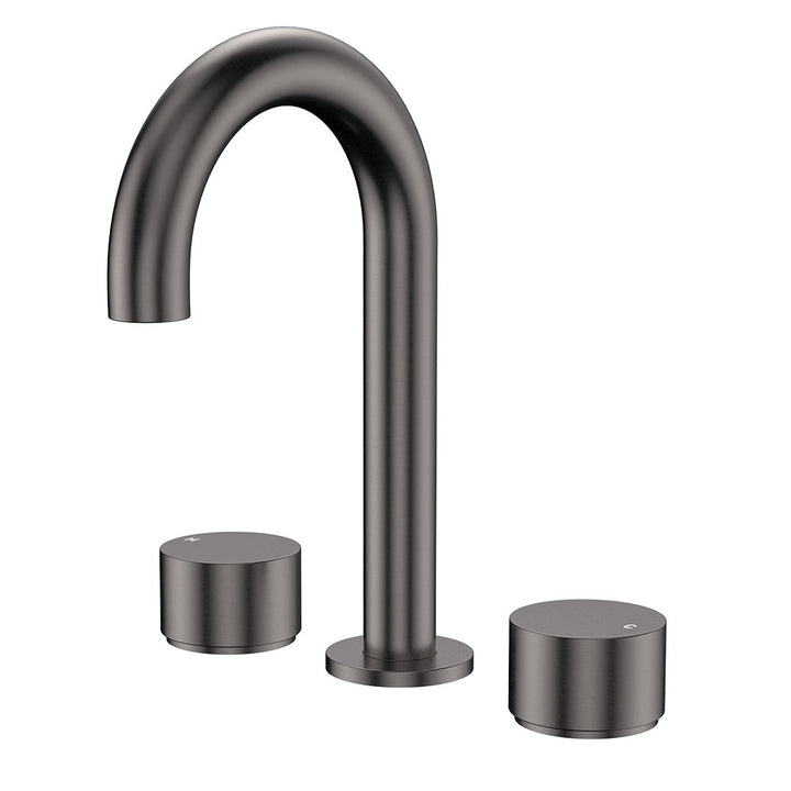 Fienza Kaya Round Hob Set Round Taps, Gun Metal