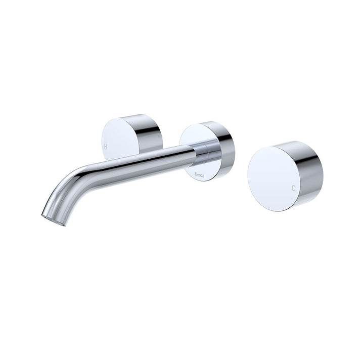 Fienza Kaya Wall Set, Round Taps 180mm