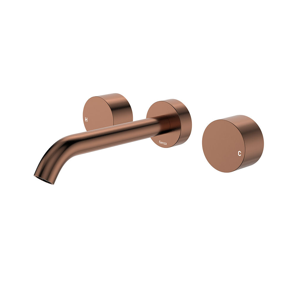 Fienza Kaya Wall Set, Round Taps 180mm