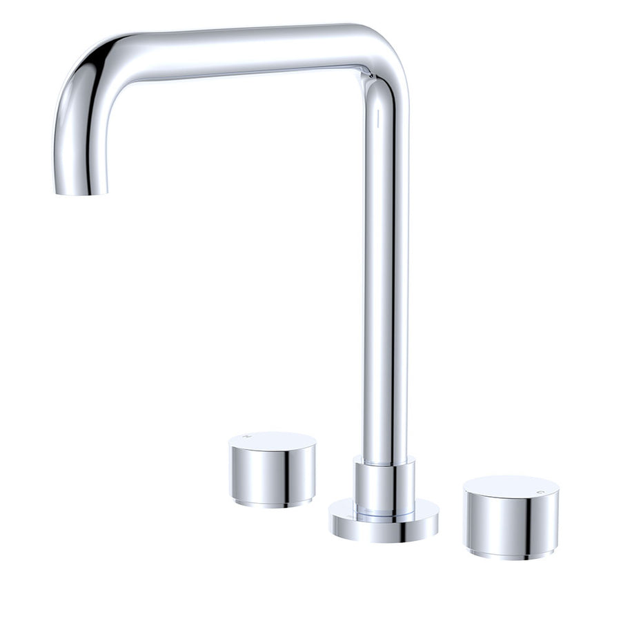 Fienza Kaya Squareline Hob Set, Round Taps