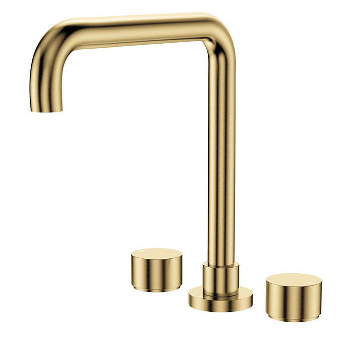 Fienza Kaya Squareline Hob Set, Round Taps