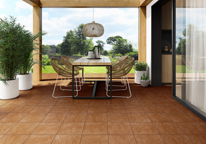 Spanish Sagunto Cotto Dark Terracotta Look Matt 333x333mm