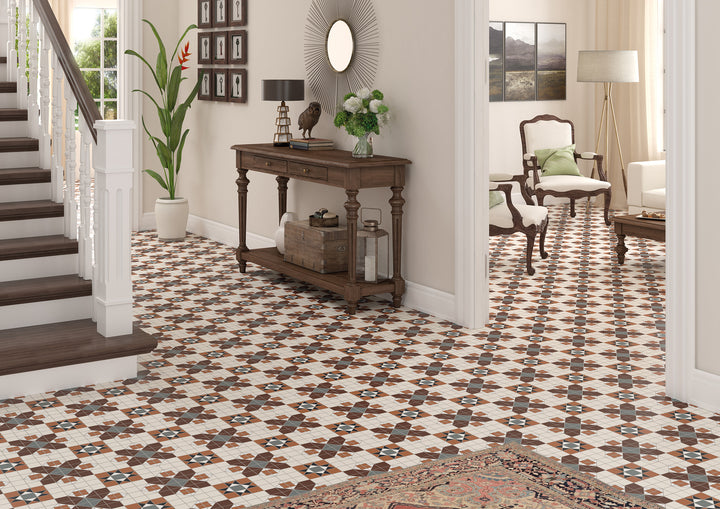 Federation Series Spanish Patterned Porcelain Feature Tile Matt 316x316