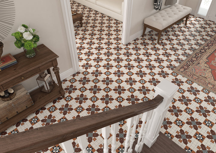 Federation Series Spanish Patterned Porcelain Feature Tile Matt 316x316