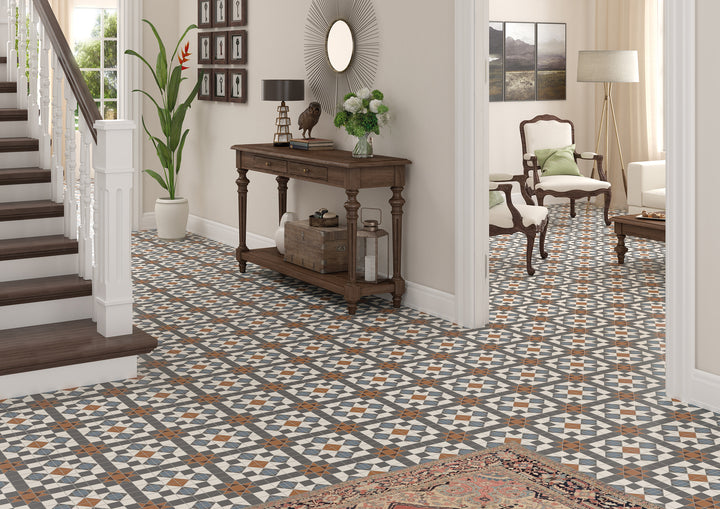 Federation Series Spanish Patterned Porcelain Feature Tile Matt 316x316