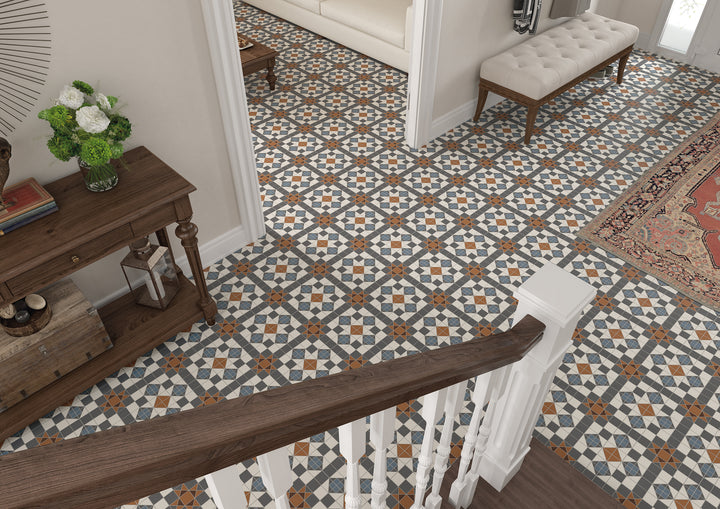 Federation Series Spanish Patterned Porcelain Feature Tile Matt 316x316