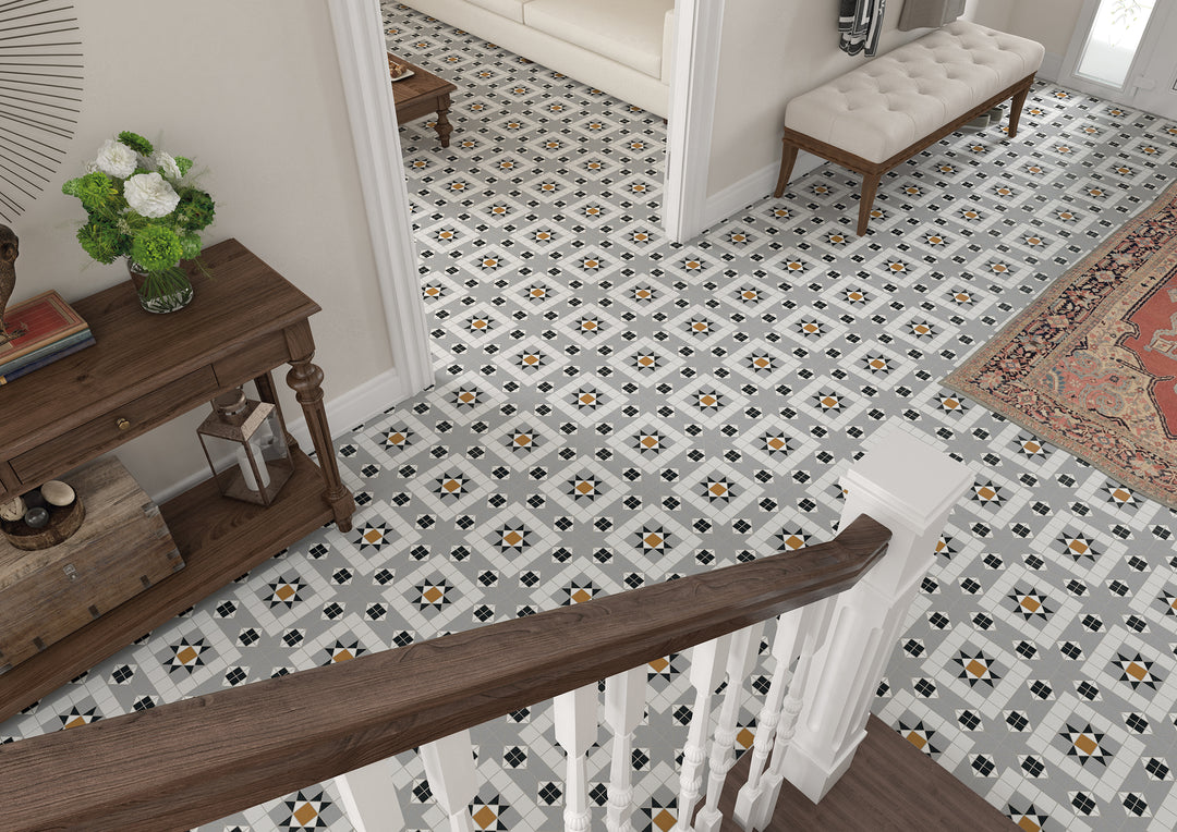 Federation Series Spanish Patterned Porcelain Feature Tile Matt 316x316
