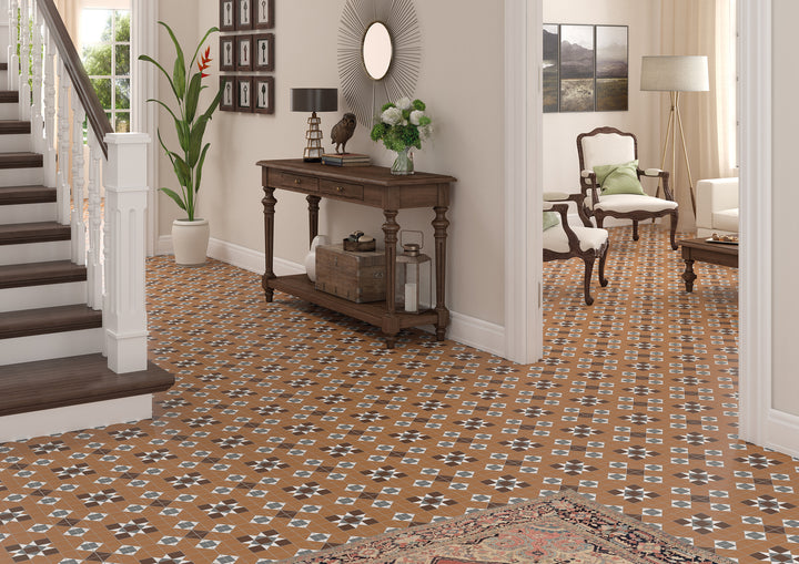 Federation Series Spanish Patterned Porcelain Feature Tile Matt 316x316