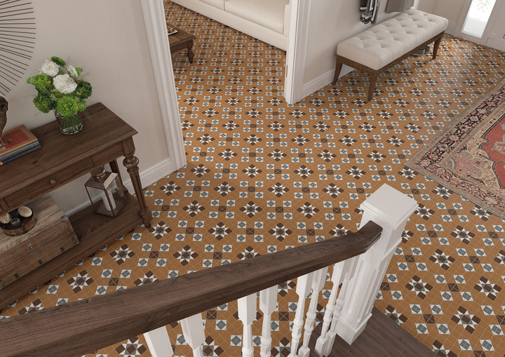 Federation Series Spanish Patterned Porcelain Feature Tile Matt 316x316