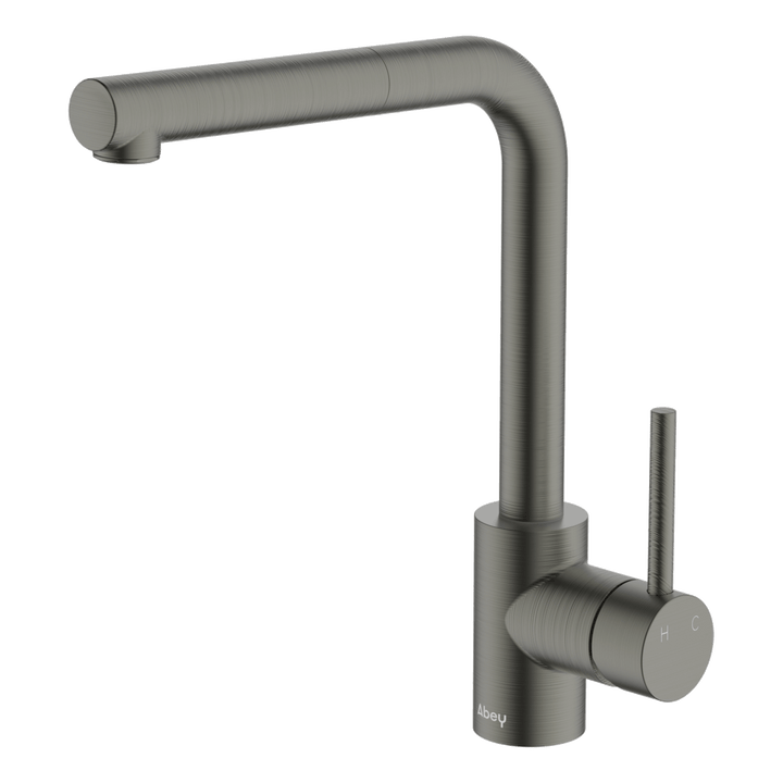 Abey Lucia Sidelever Mixer with Pull Out Lead Free