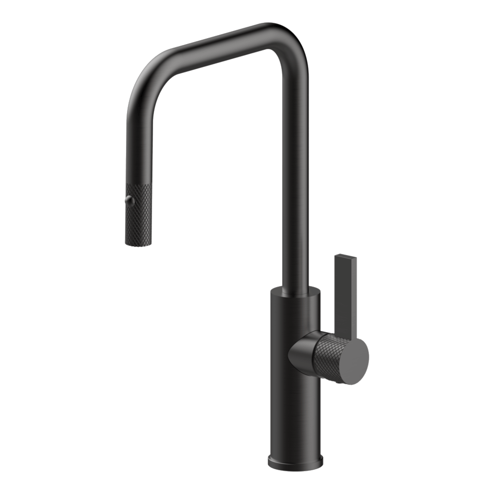 Abey Luz Industrial Pull Out Kitchen Mixer Dual Spray Lead Free