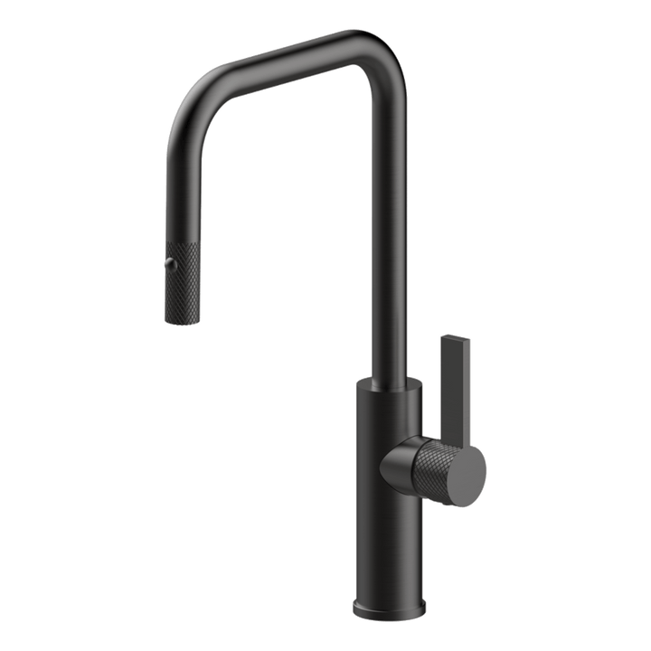 Abey Luz Industrial Pull Out Kitchen Mixer Dual Spray Lead Free
