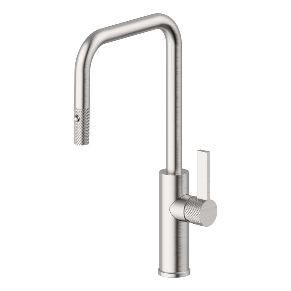 Abey Luz Industrial Pull Out Kitchen Mixer Dual Spray Lead Free