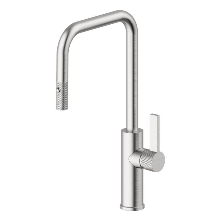 Abey Luz Industrial Pull Out Kitchen Mixer Dual Spray Lead Free
