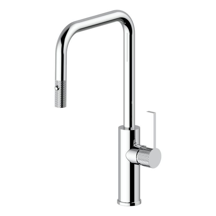 Abey Luz Industrial Pull Out Kitchen Mixer Dual Spray Lead Free