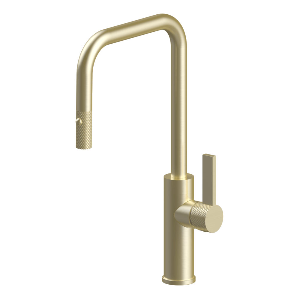 Abey Luz Industrial Pull Out Kitchen Mixer Dual Spray Lead Free