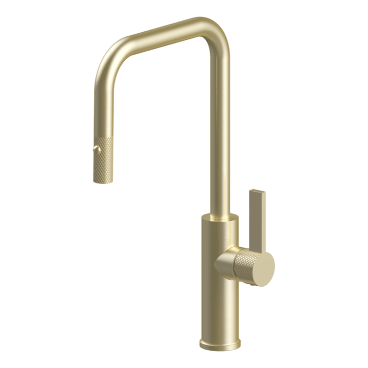 Abey Luz Industrial Pull Out Kitchen Mixer Dual Spray Lead Free