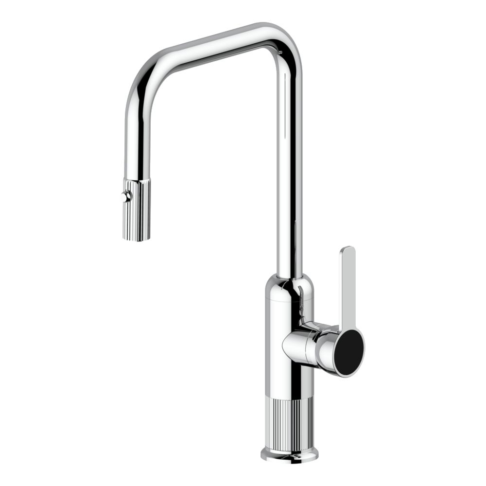 Abey Lumiere Pull Out Kitchen Mixer Dual Spray Lead Free