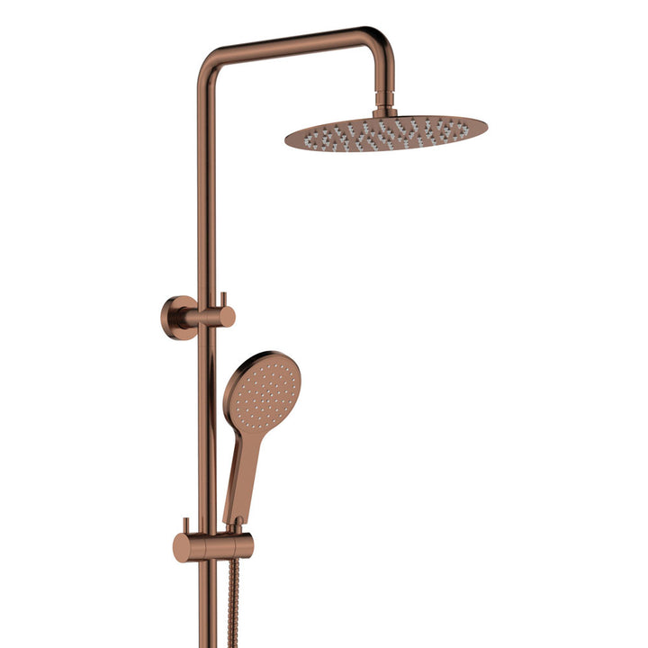 Fienza Kaya Twin Shower, Brushed Copper
