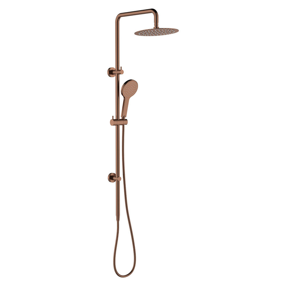 Fienza Kaya Twin Shower, Brushed Copper