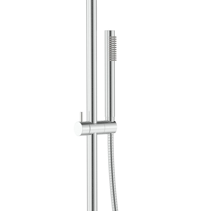 Fienza Kaya Wall Mounted Outdoor Twin Shower, Brushed Stainless Steel