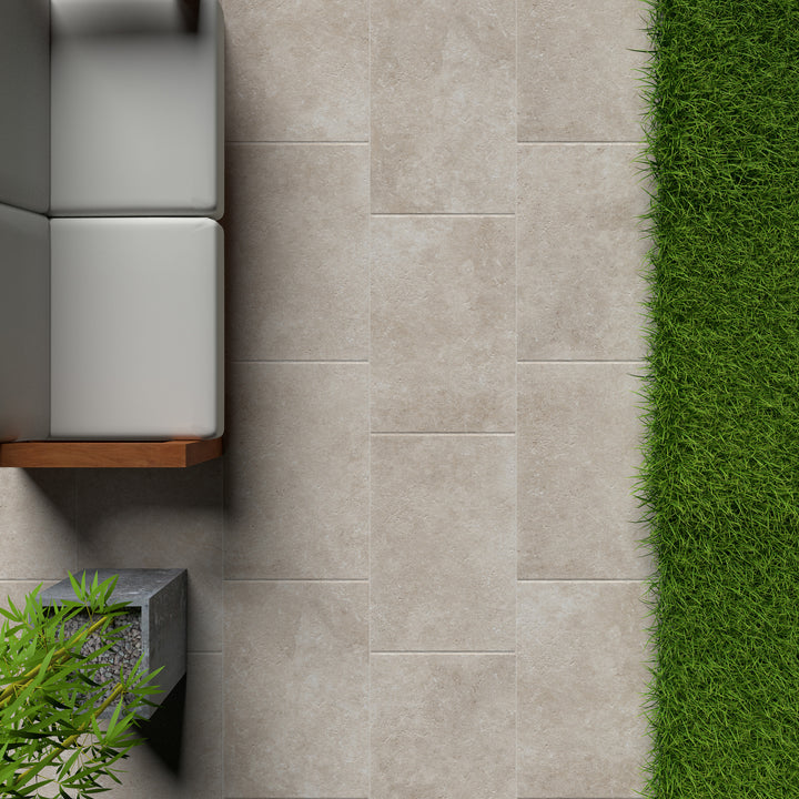 Cantal Almond Italian Made Intrernal/External French Pattern Matt Porcelain Tiles
