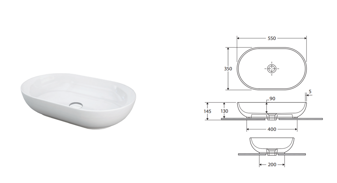 RAK Feeling Oval Above Counter Basin
