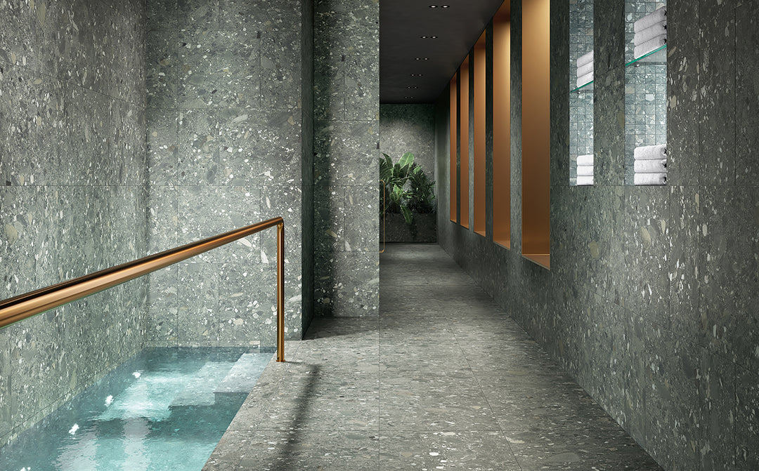 Italian Ceppo Verde Green Porcelain Tile 600x1200