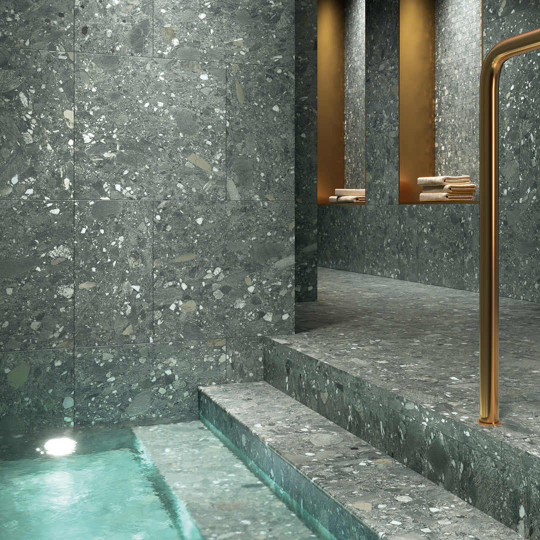 Italian Ceppo Verde Green Porcelain Tile 600x1200