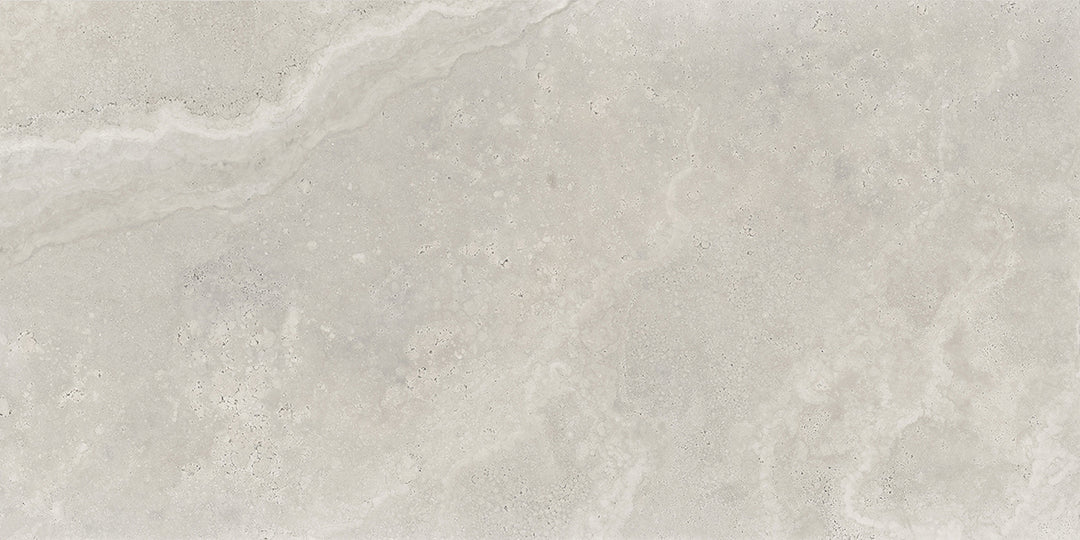 Crown Travertine Silver Glazed Porcelain Collection