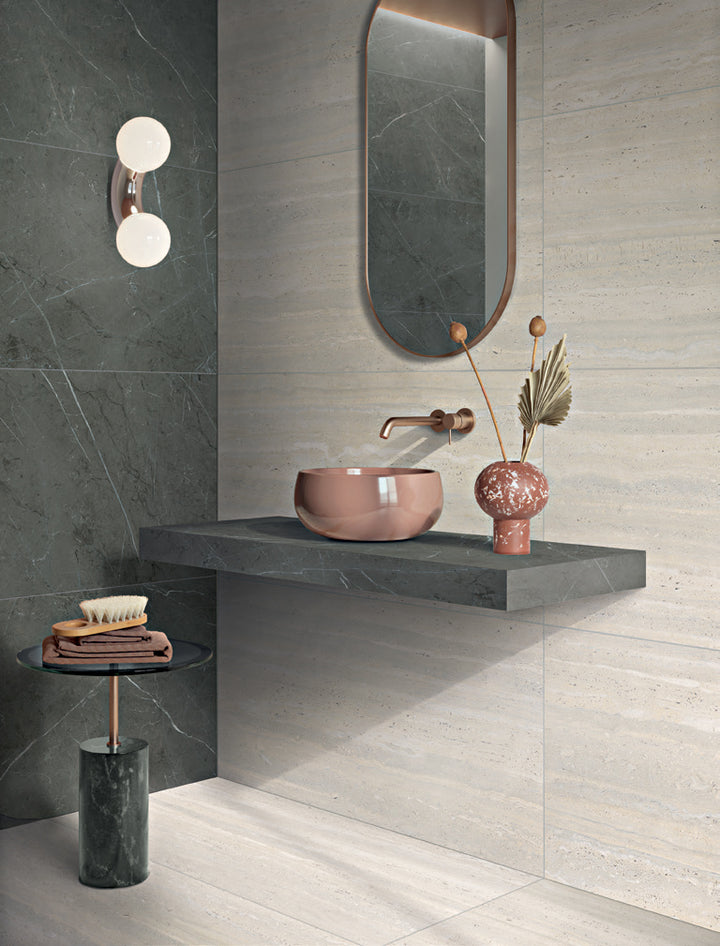 Travertine Avorio Bianco Italian Porcelain Tile 600x1200