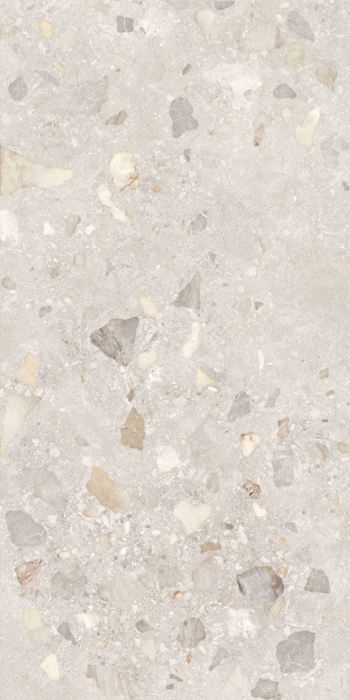 Luna Collection Stone &amp; Terrazzo Look Porcelain Tiles - Beige