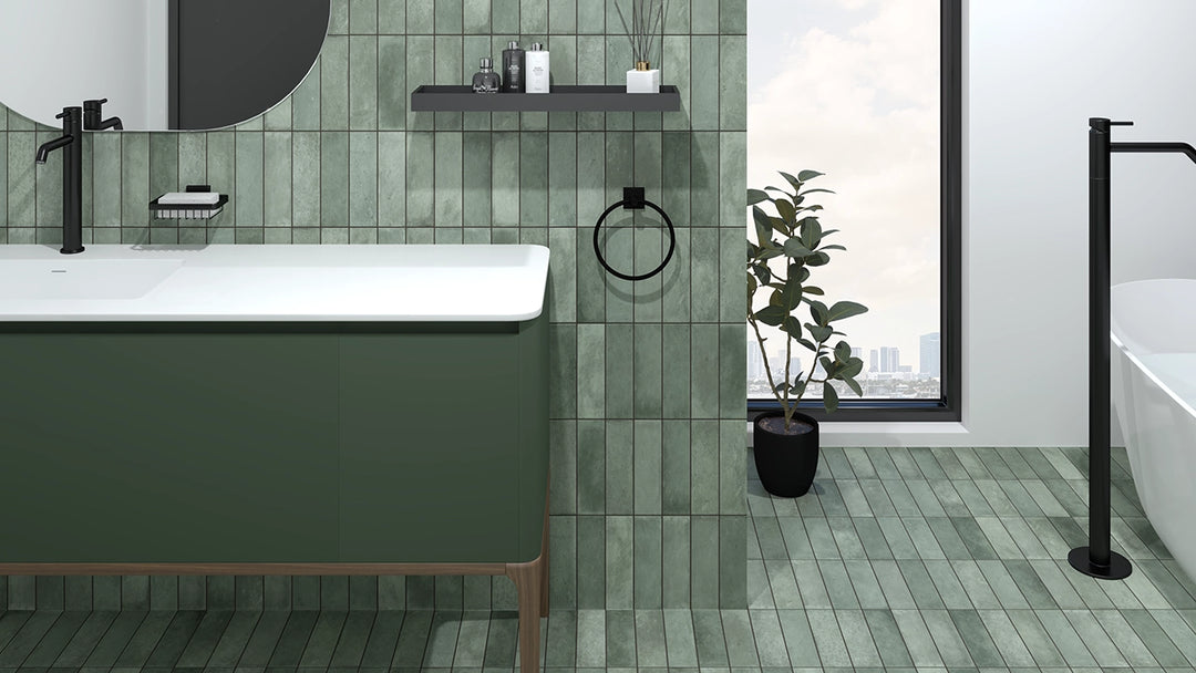 The Volterra Collection Spanish Porcelain Subway and Square Tiles