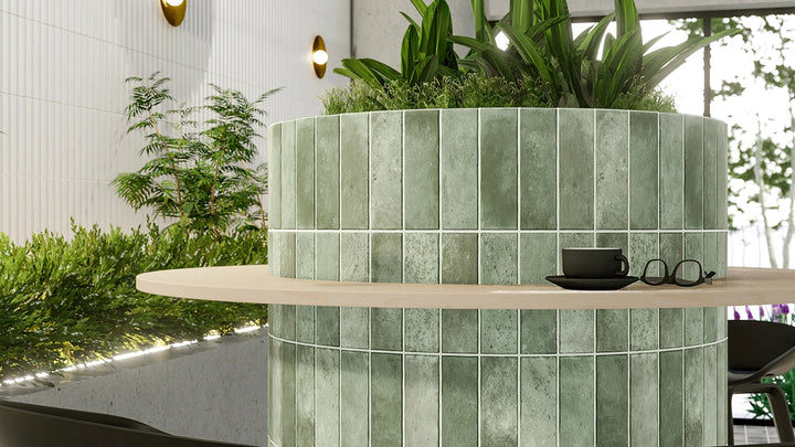 The Volterra Collection Spanish Porcelain Subway and Square Tiles