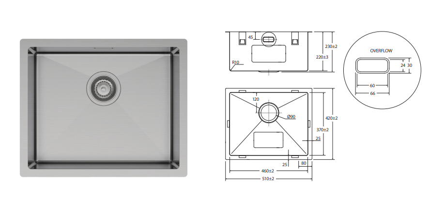 Fienza Hana 39L Laundry Sink