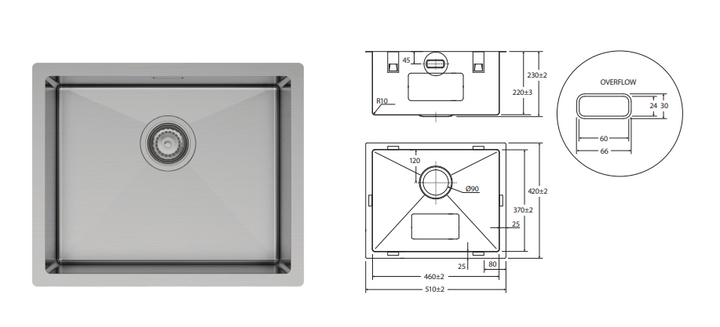 Fienza Hana 39L Laundry Sink