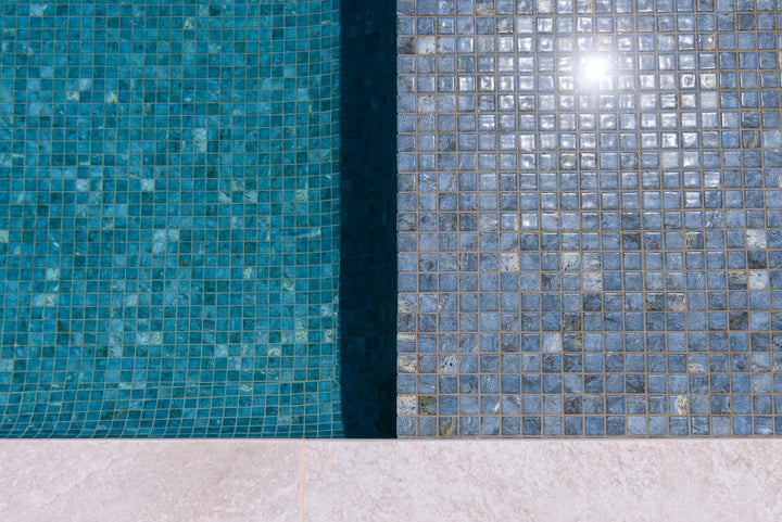 The Ezarri Dolerite Pool Tile Collection