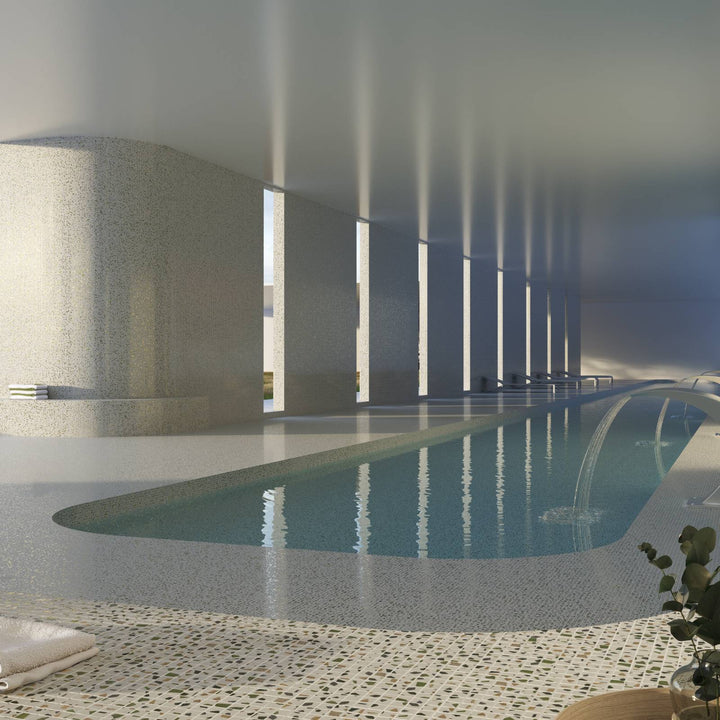 The Ezarri Terrazzo Greenery Pool Tile Collection, view 2