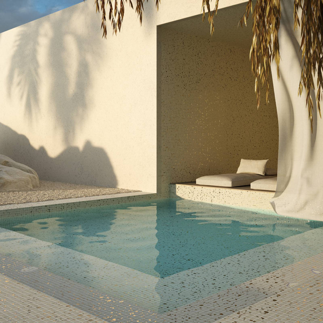 The Ezarri Terrazzo Clay Cove Pool Tile Collection, view 2
