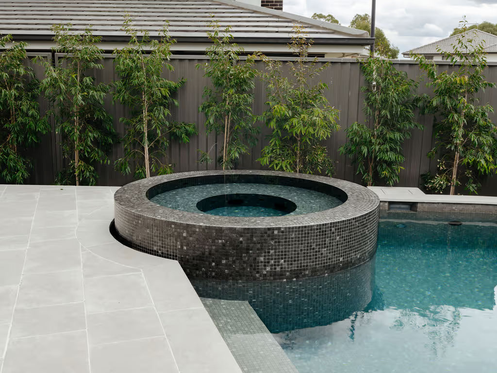 The Ezarri Gemma Zircon Pool Tile