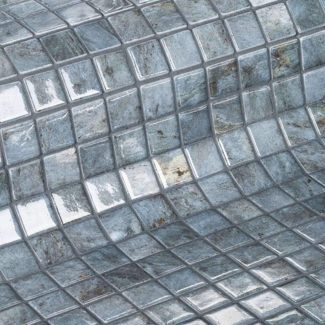 The Ezarri Gemma Hematite Pool Tile
