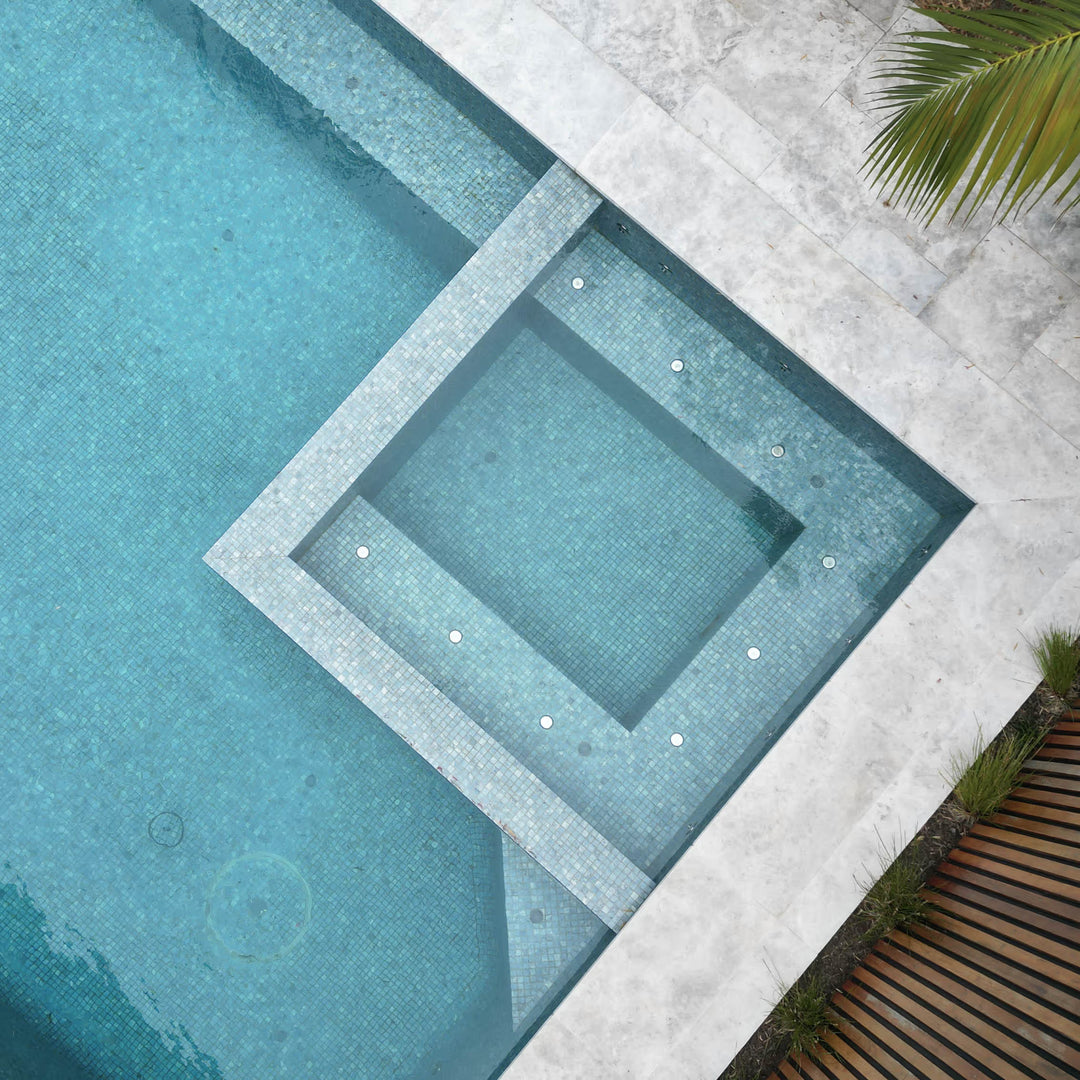 The Ezarri Gemma Celestite Pool Tile