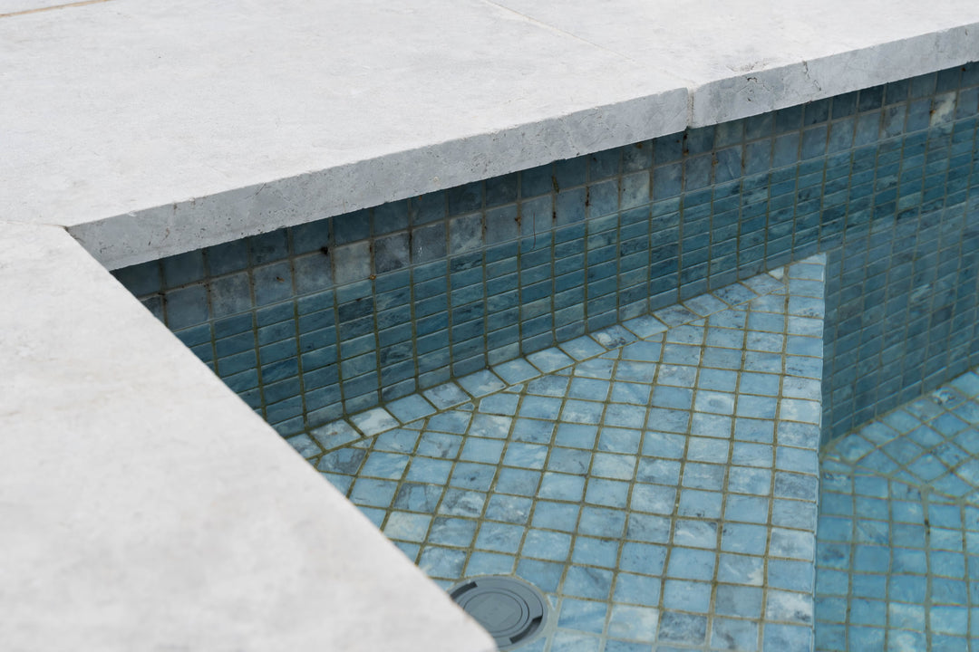 The Ezarri Gemma Celestite Pool Tile