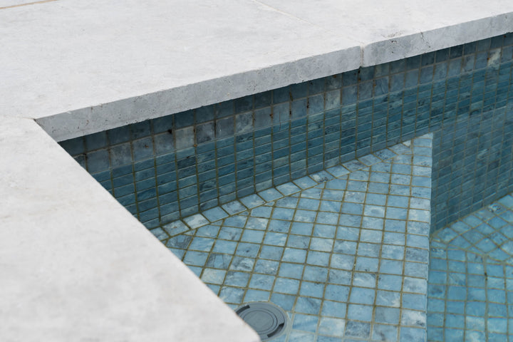 The Ezarri Gemma Celestite Pool Tile