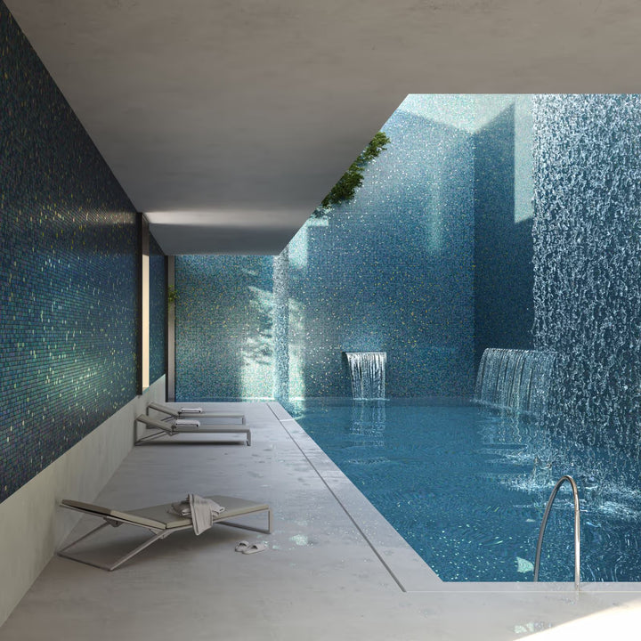 The Ezarri Gold Jade 25 Pool Tile