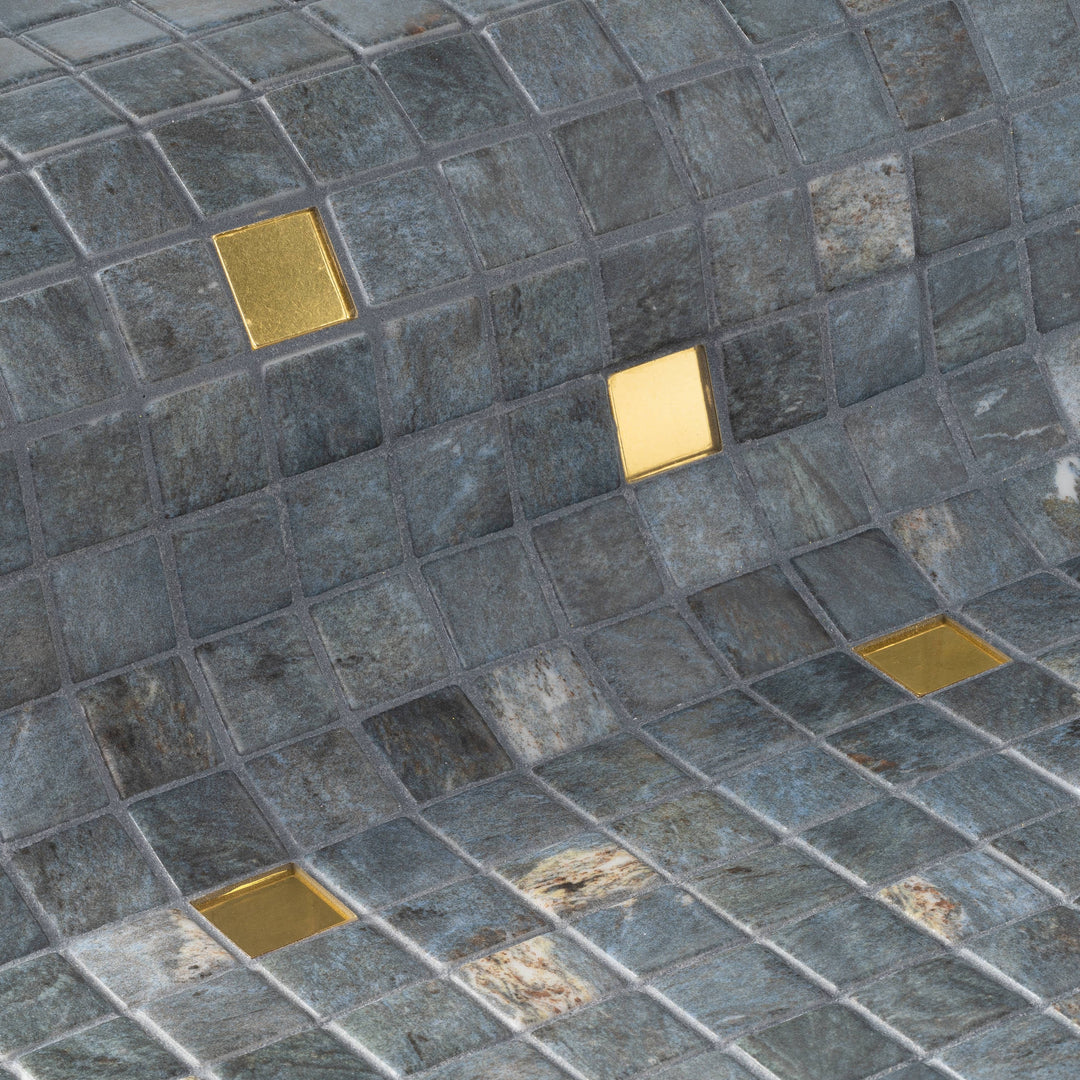 The Ezarri Gold Dolerite 25 Pool Tile