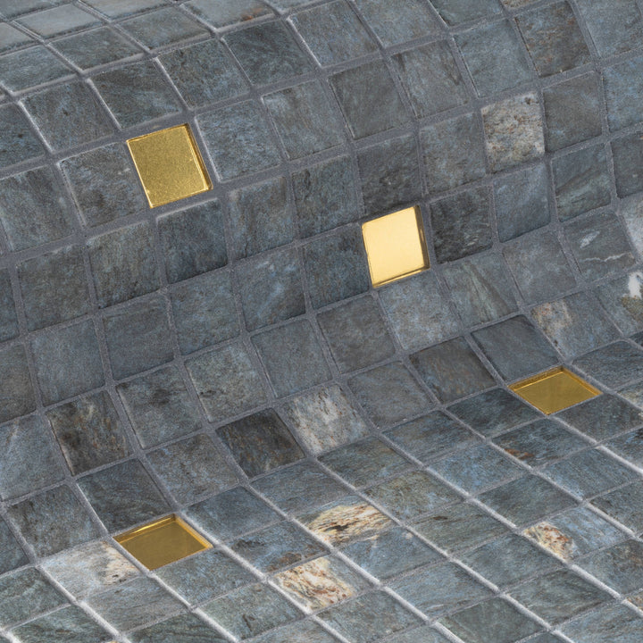 The Ezarri Gold Dolerite 25 Pool Tile