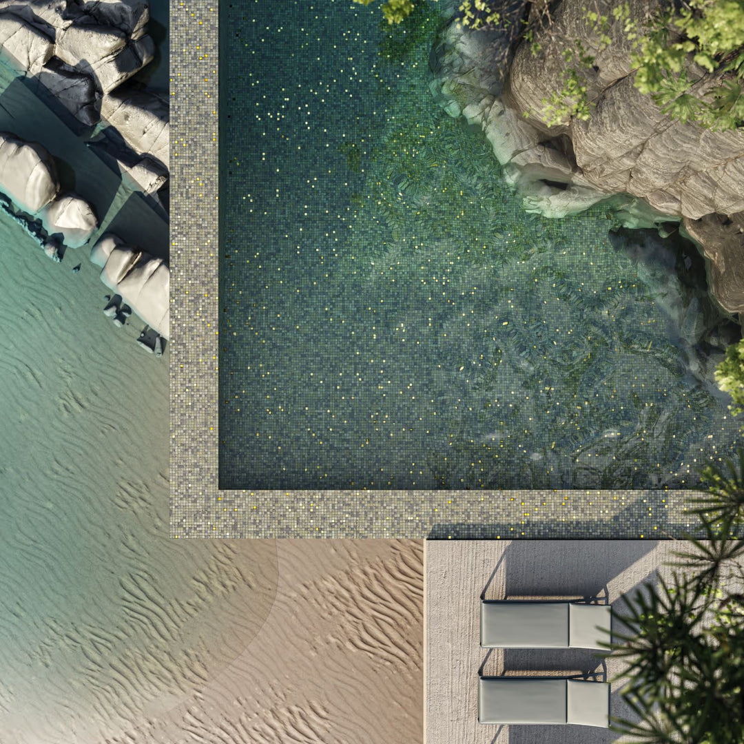 The Ezarri Gold Bali 25 Pool Tile