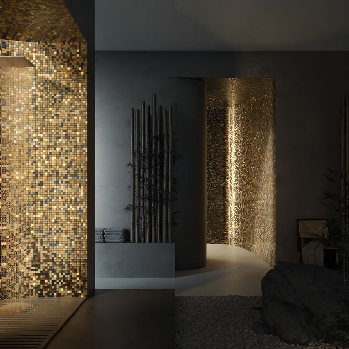 The Ezarri Gold Alexander 25 Pool Tile