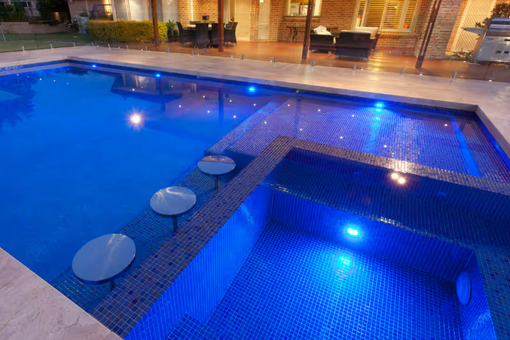 The Ezarri Metallica Azurita Pool Tile